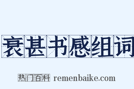 衰甚书感组词是什么意思的图片